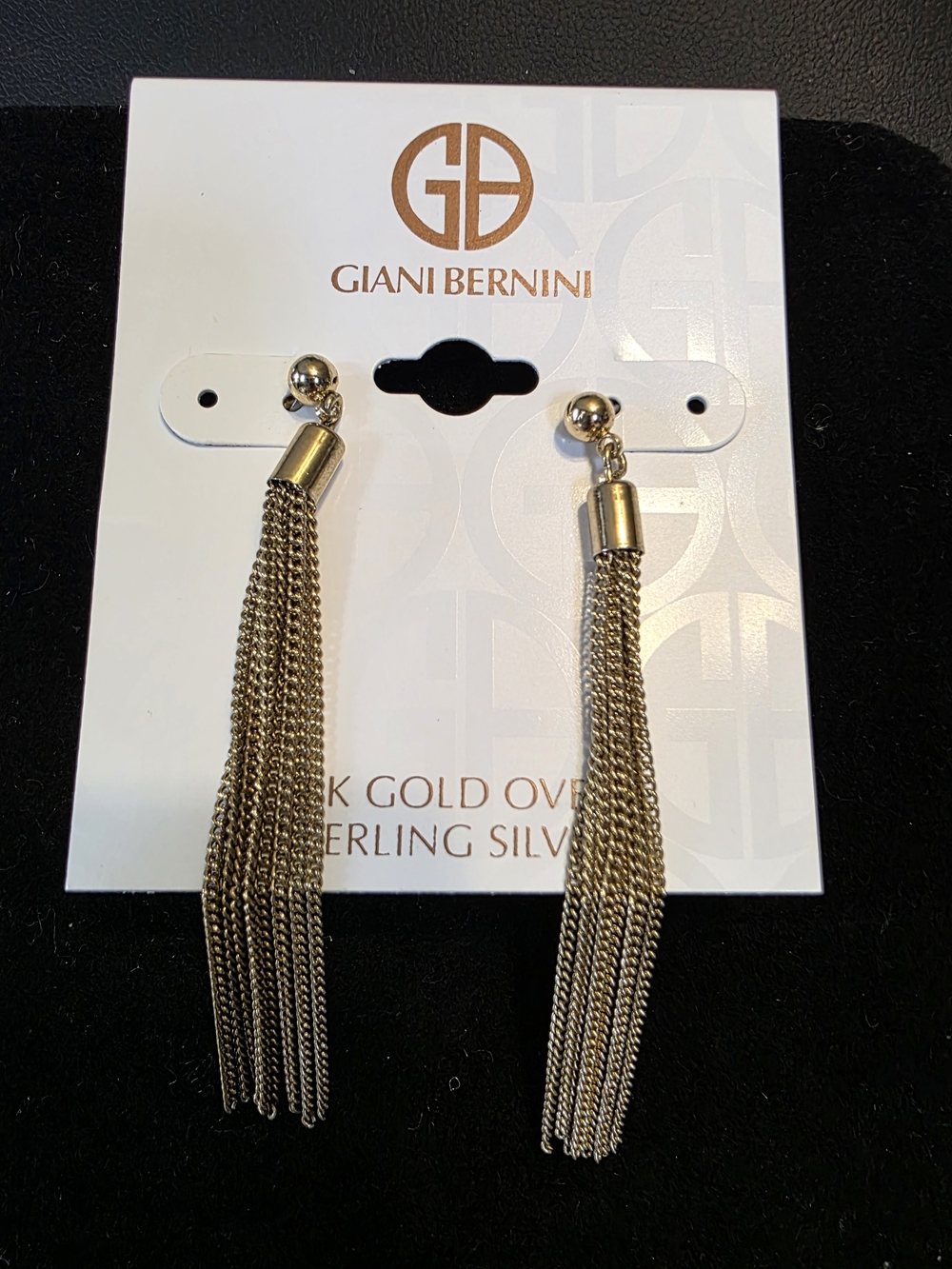 #331 Giani Bernini Gold Tassel Drop Earrings